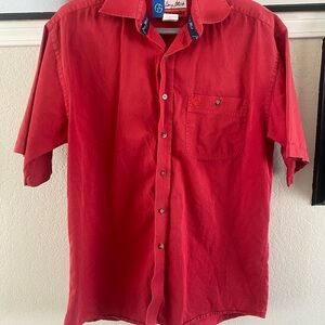 Wrangler Men's George Strait Red Casual Button Down Shirt